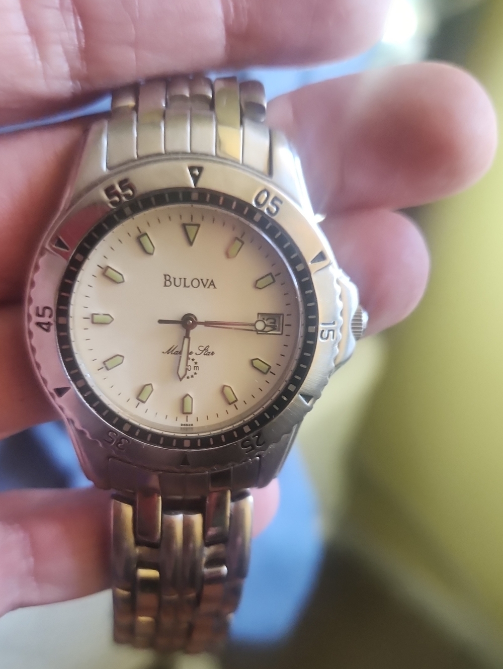 Vintage Bulova Marine Star T9 Quartz Diver Watch – Silver Dial